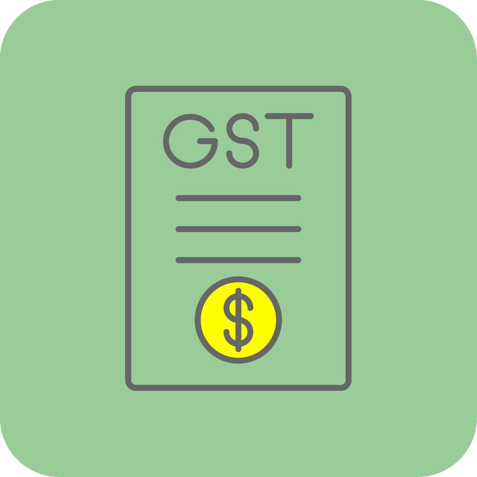 gst gevulde geel icoon vector