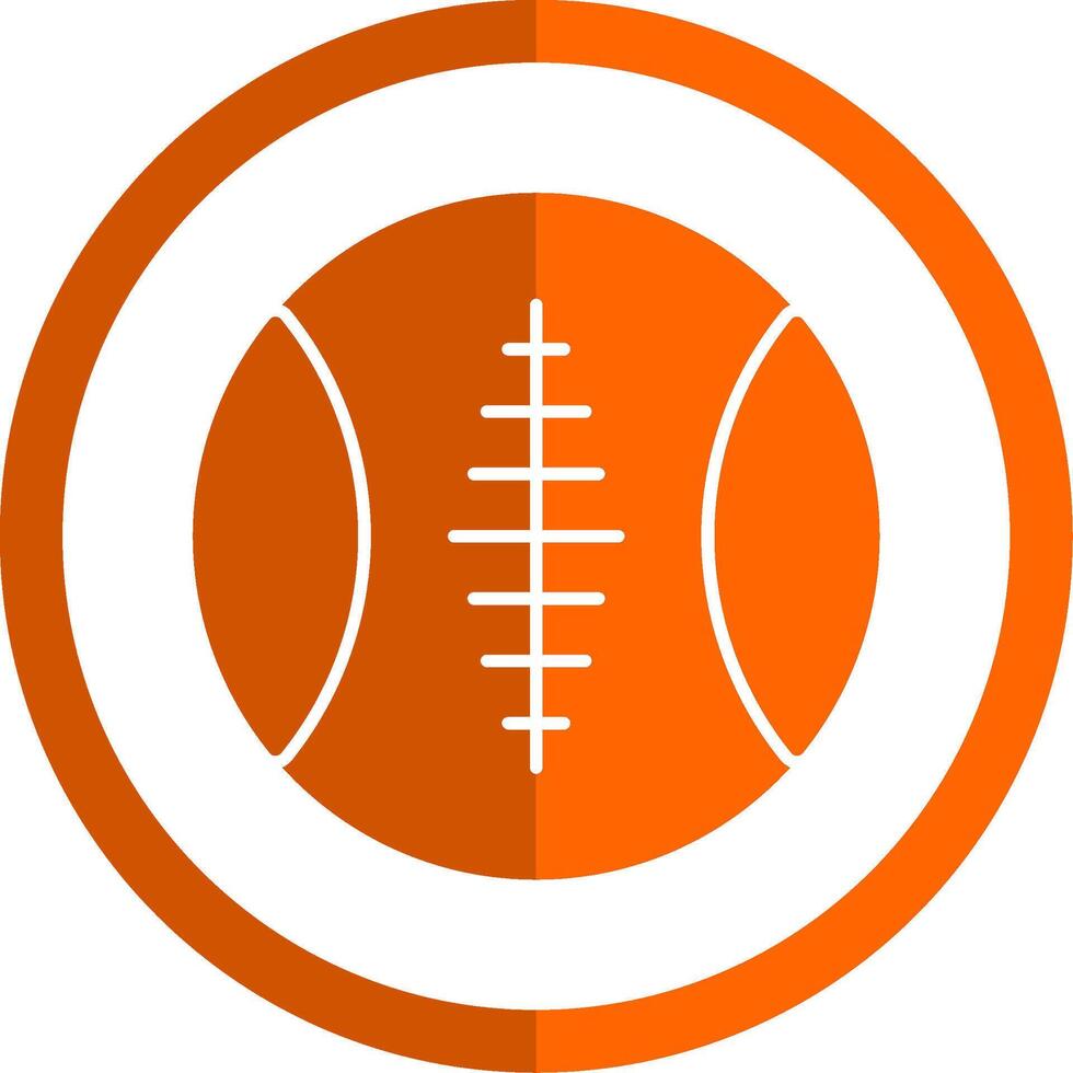 sport- bal glyph oranje cirkel icoon vector