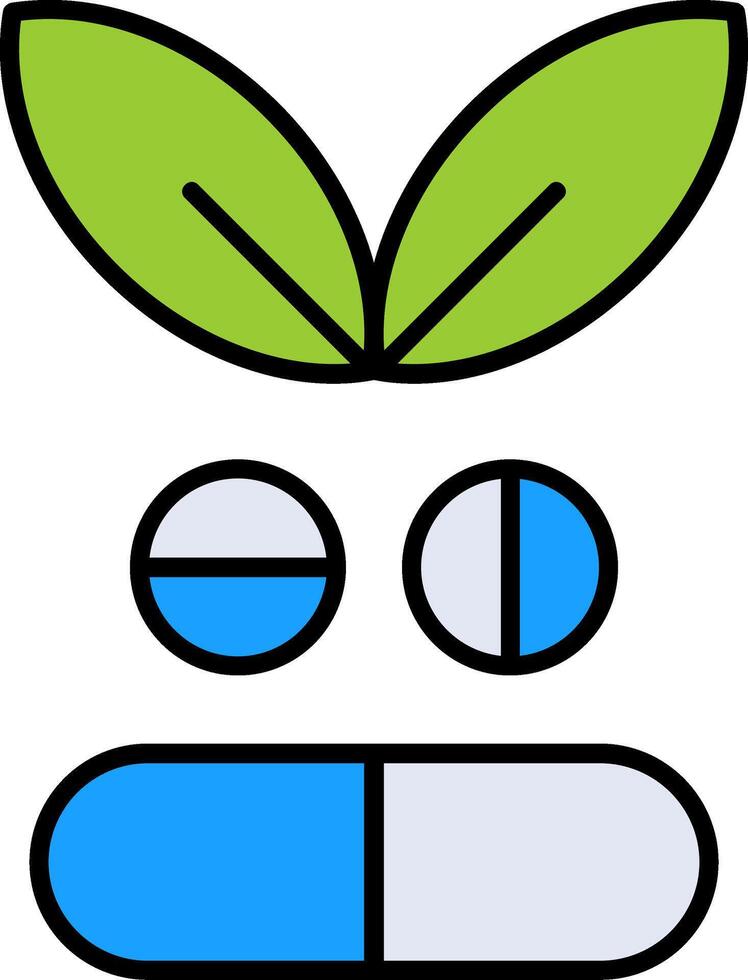 vitamines gevulde voor de helft besnoeiing icoon vector