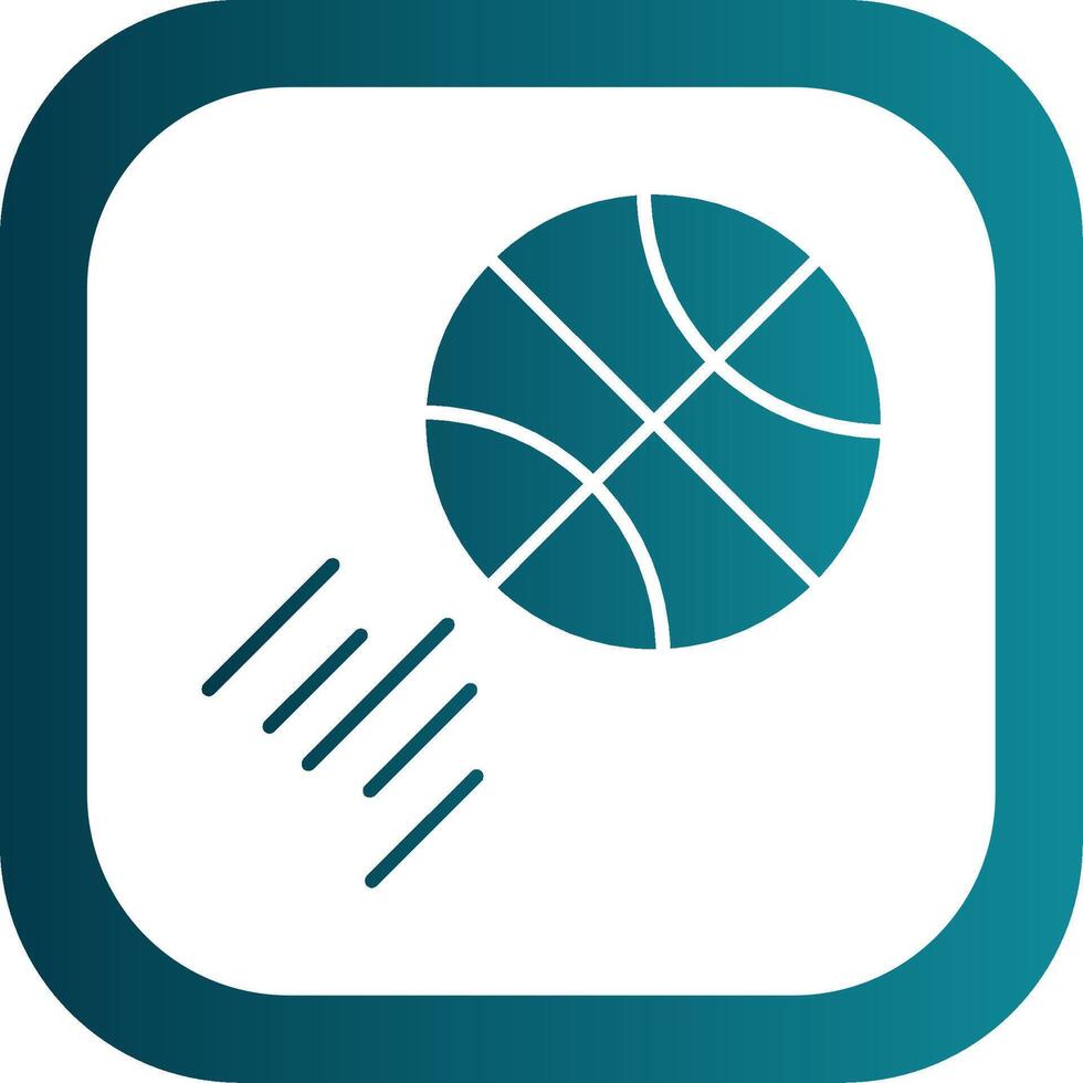 basketbal glyph helling ronde hoek icoon vector