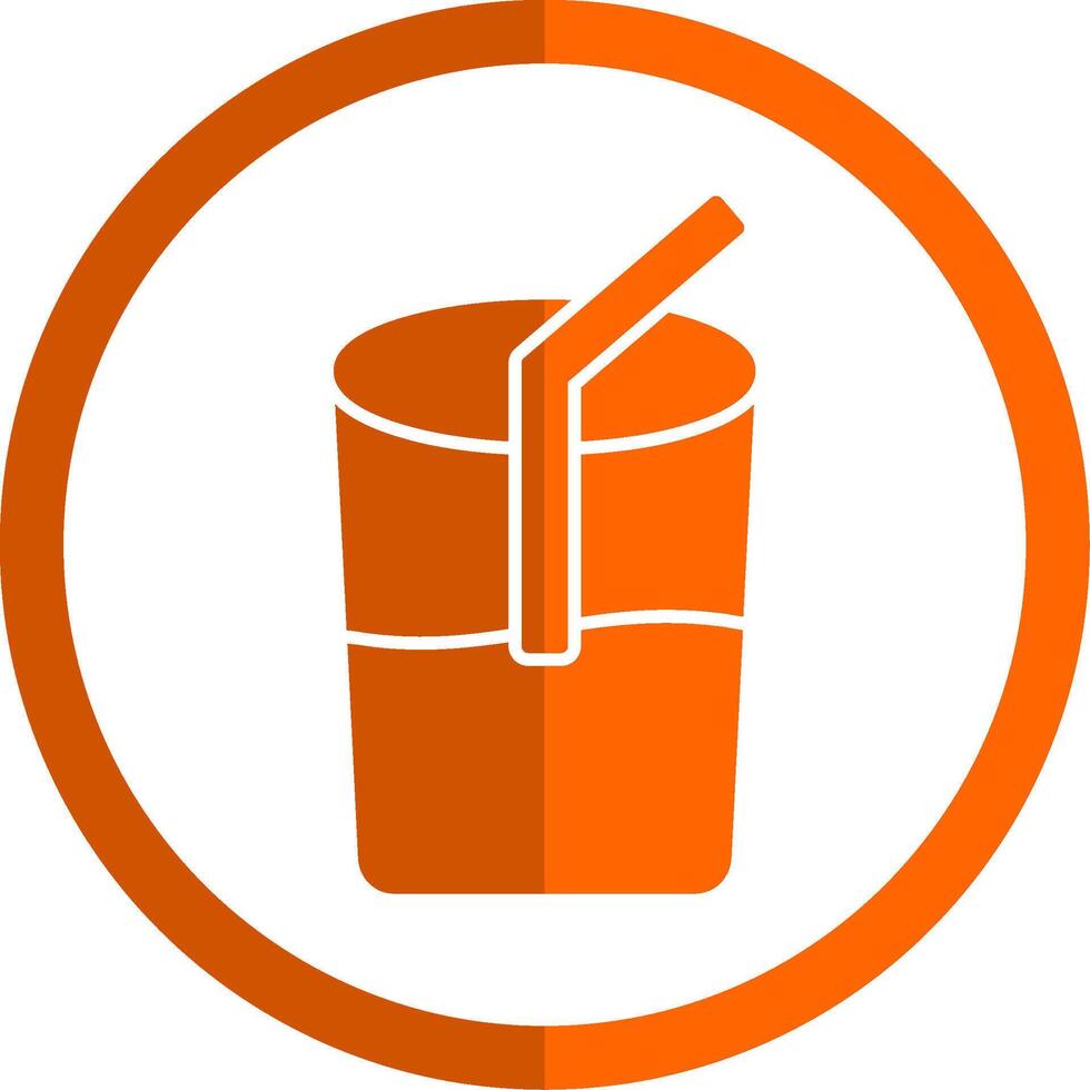 drinken glyph oranje cirkel icoon vector