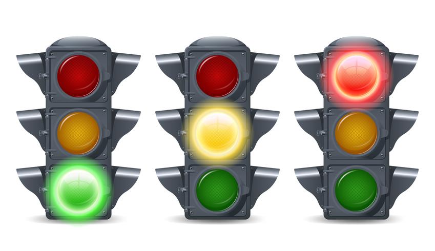 Verkeerslichten Set vector