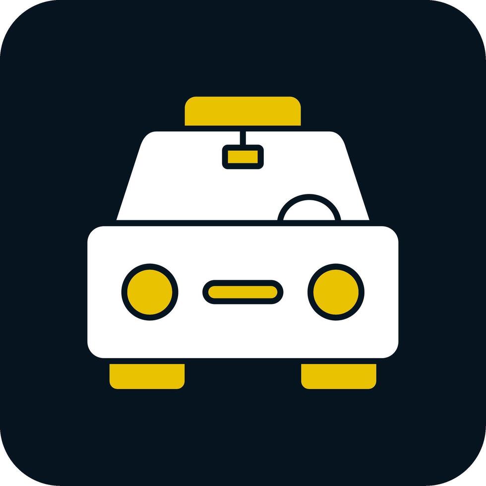 taxi glyph twee kleur icoon vector