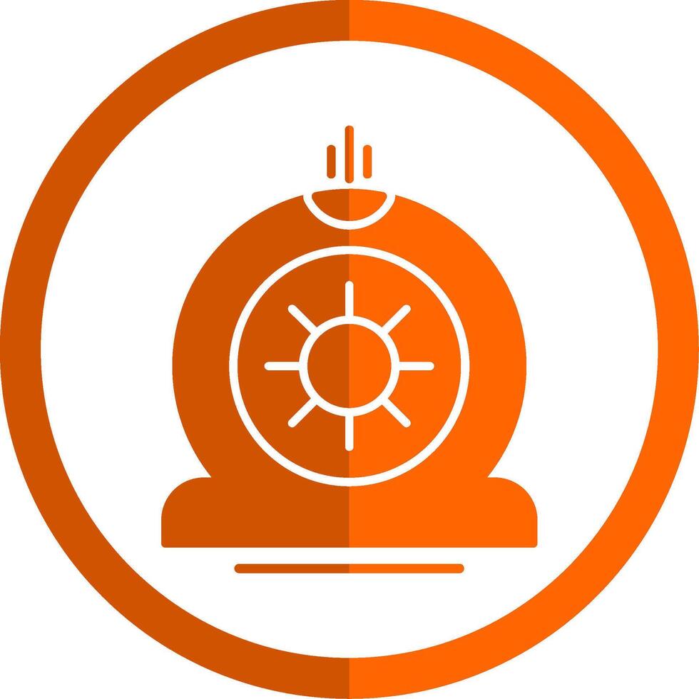 vlak band glyph oranje cirkel icoon vector