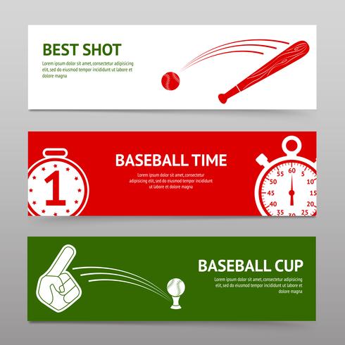 Honkbal Banners Set vector