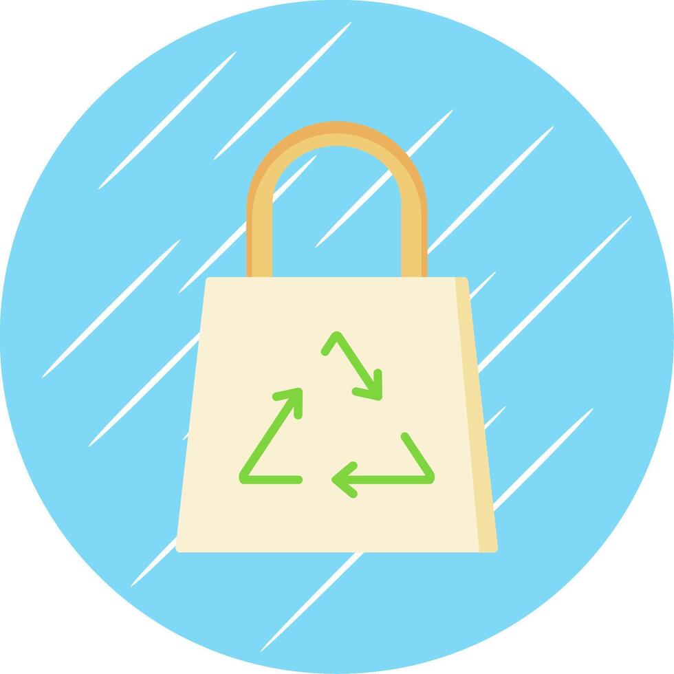 recycle zak vlak blauw cirkel icoon vector