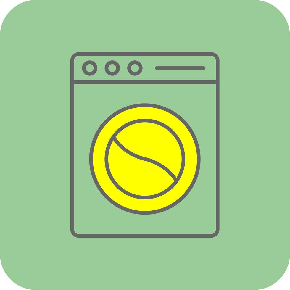 wasserij gevulde geel icoon vector