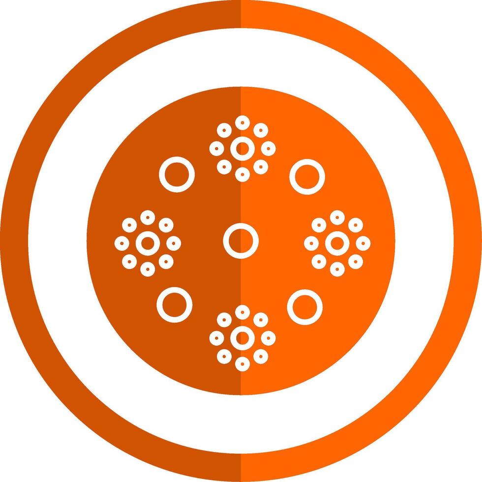 huid ziekte glyph oranje cirkel icoon vector