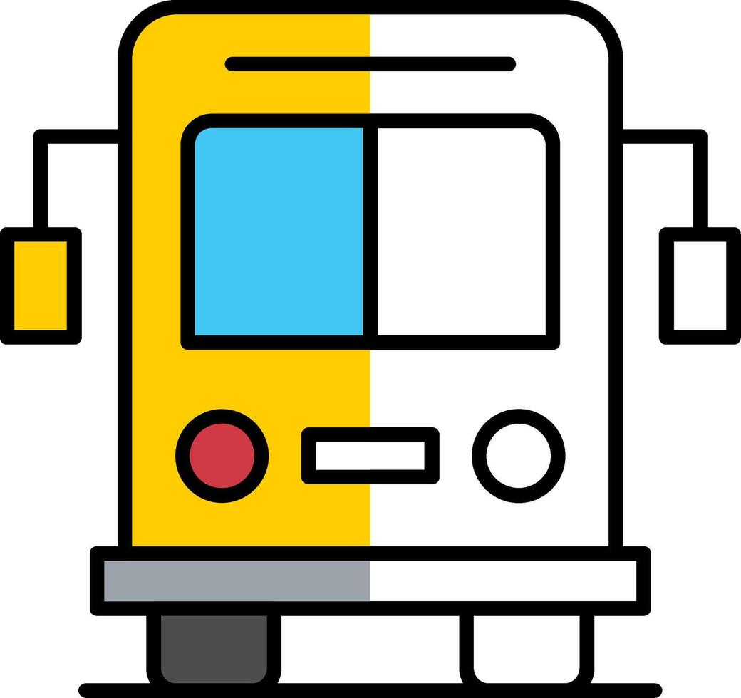 shuttle gevulde voor de helft besnoeiing icoon vector