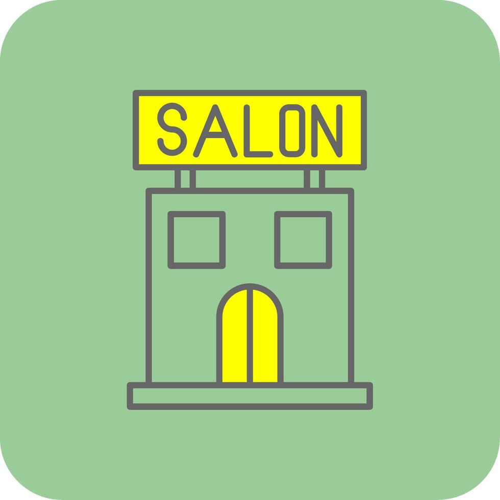 salon gevulde geel icoon vector