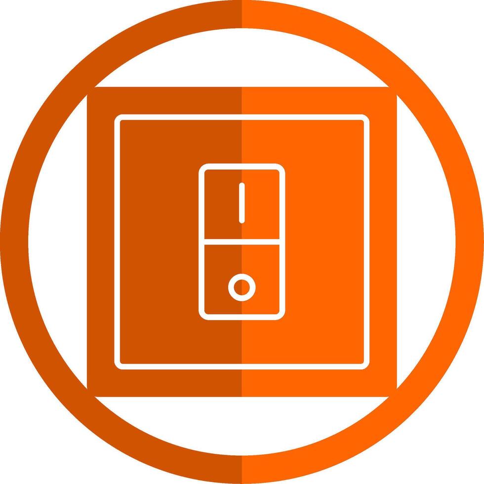 switcher glyph oranje cirkel icoon vector