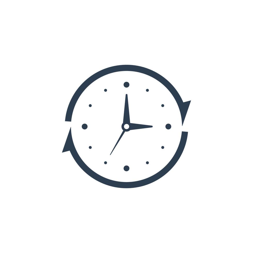 24-uurs service ondersteuning pictogram. klok pictogram vector ontwerp