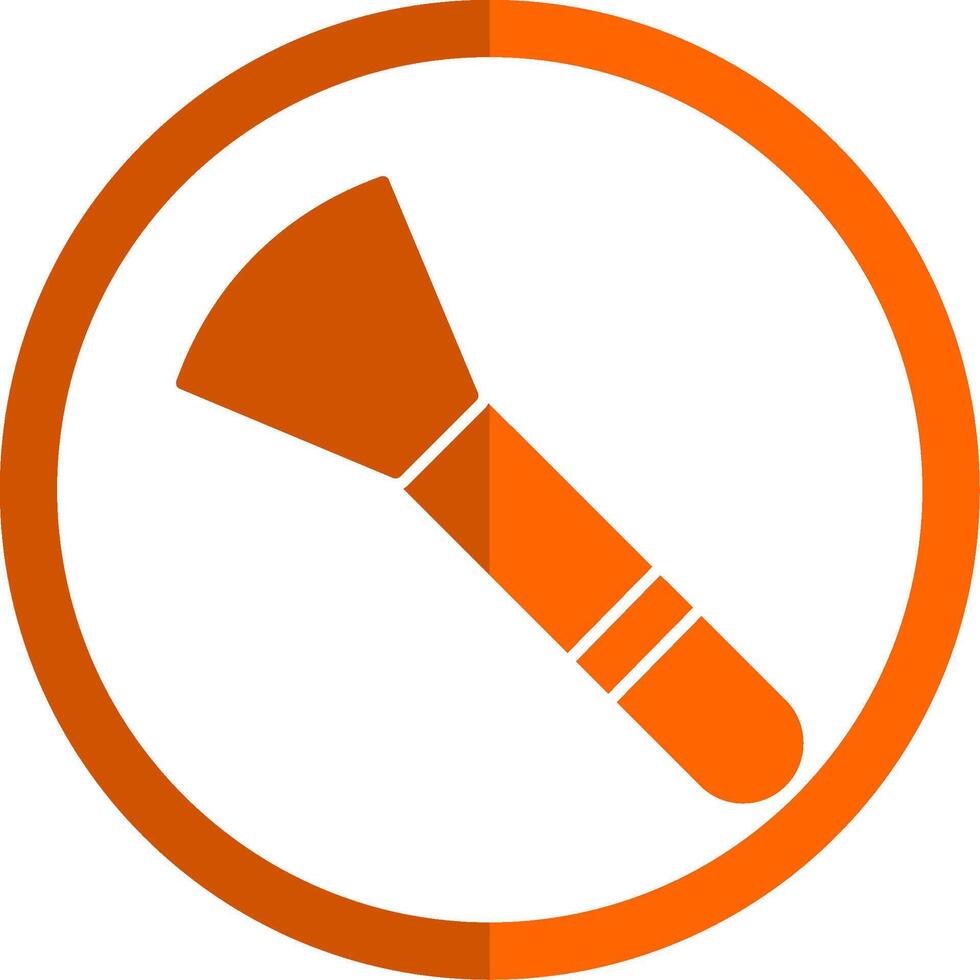 bedenken borstels glyph oranje cirkel icoon vector