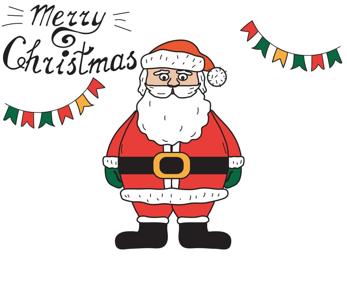Sinterklaas en vrolijk kerstfeest vector