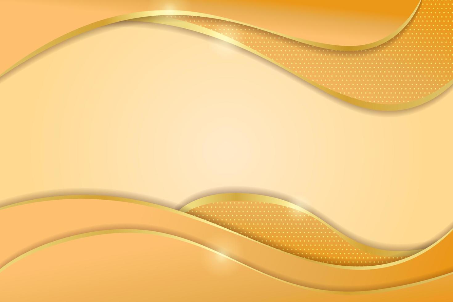 luxe achtergrond zacht glanzend gouden dynamische overlappende vorm vector