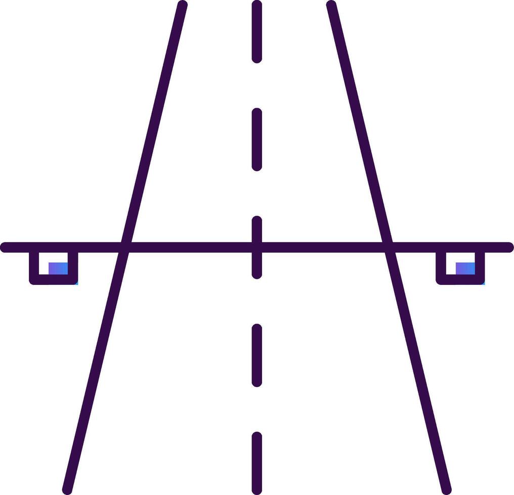 snelweg helling gevulde icoon vector