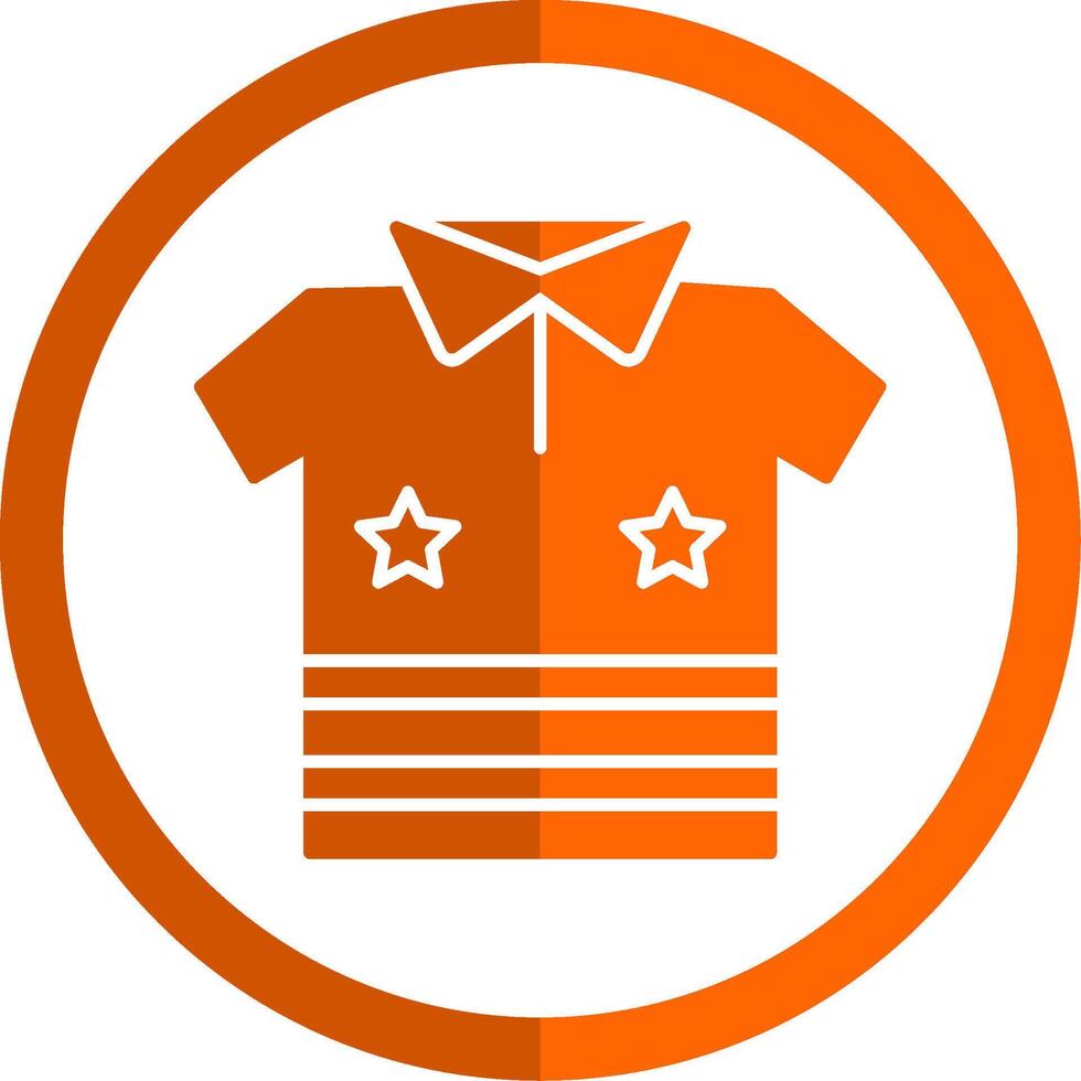 overhemd glyph oranje cirkel icoon vector