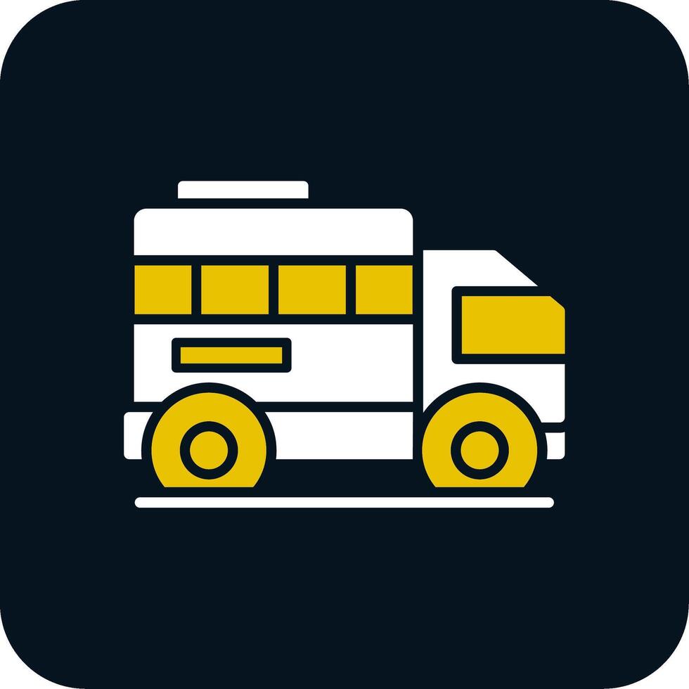 land- vervoer glyph twee kleur icoon vector