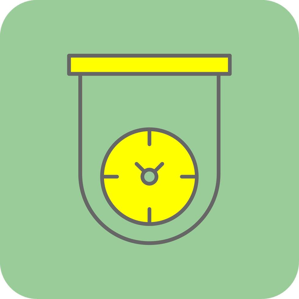 keuken timer gevulde geel icoon vector