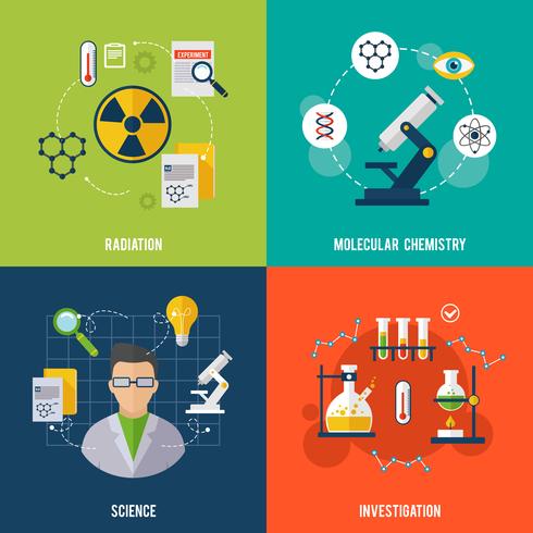 Chemie Flat Set vector