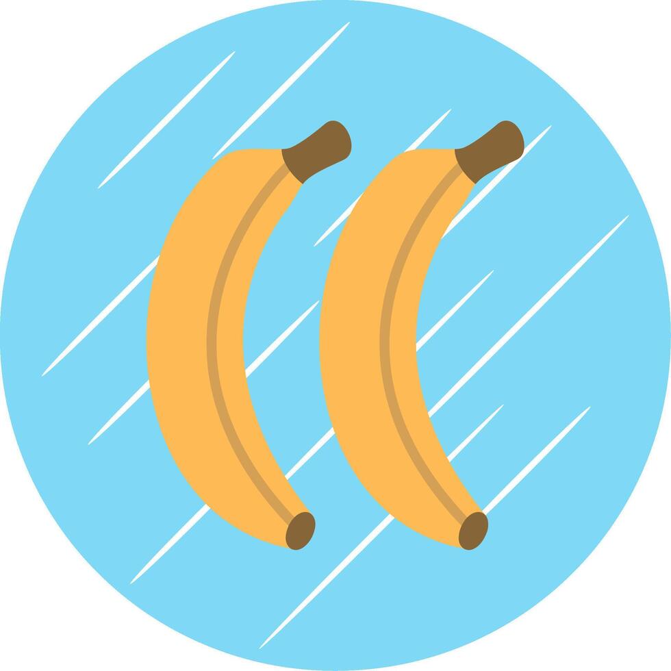 bananen vlak blauw cirkel icoon vector