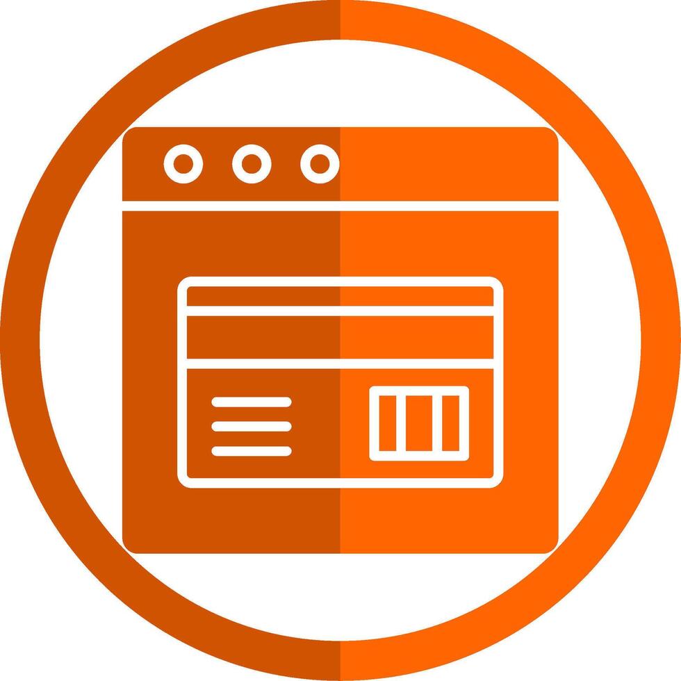 web betaling glyph oranje cirkel icoon vector