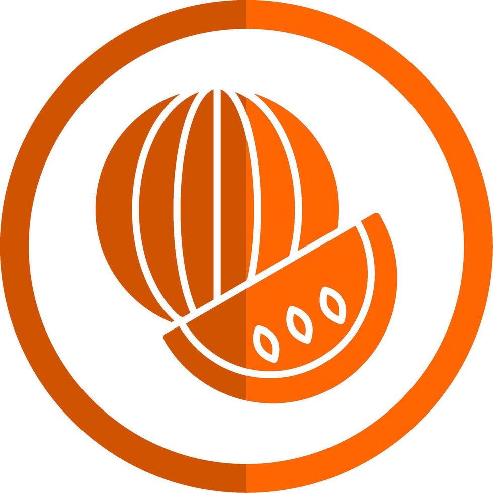 voavanga glyph oranje cirkel icoon vector