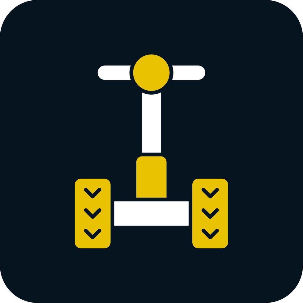 Segway glyph twee kleur icoon vector