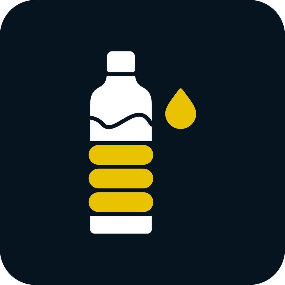 waterfles glyph tweekleurig pictogram vector