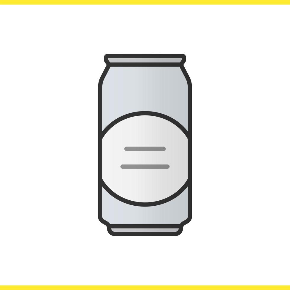 bier kan kleur icoon. aluminium blik. geïsoleerde vectorillustratie vector