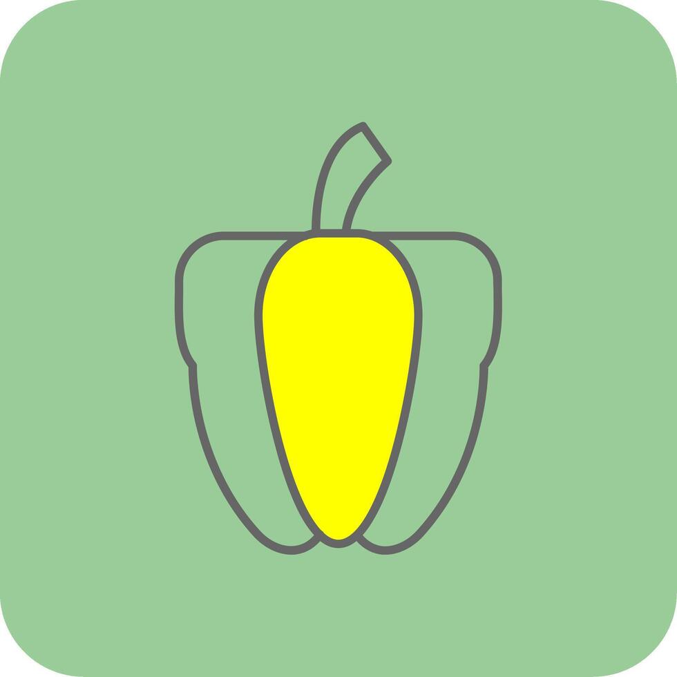 paprika gevulde geel icoon vector