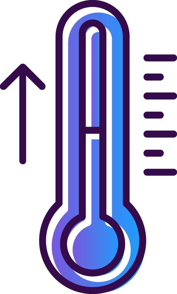 thermometer helling gevulde icoon vector