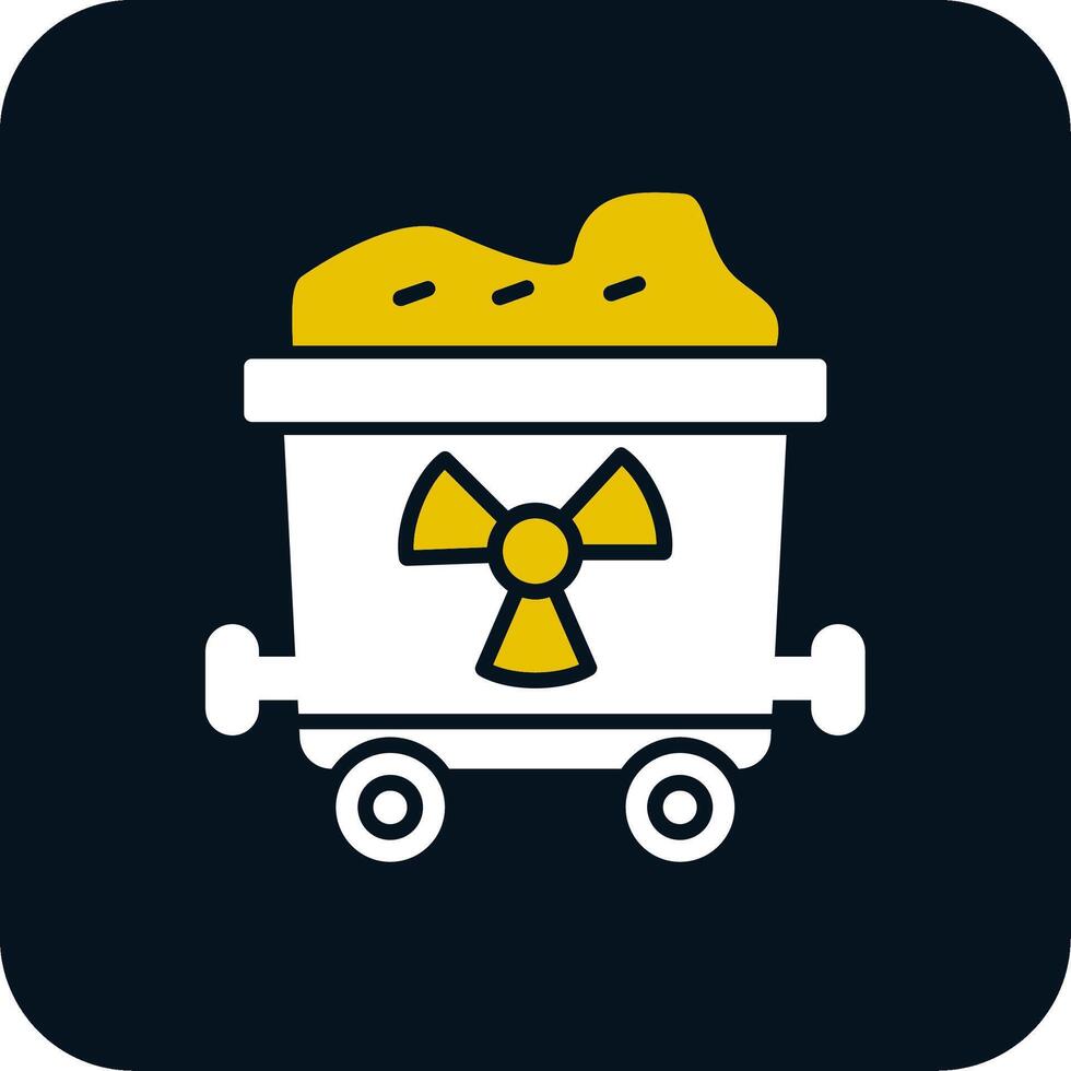 uranium glyph twee kleur icoon vector