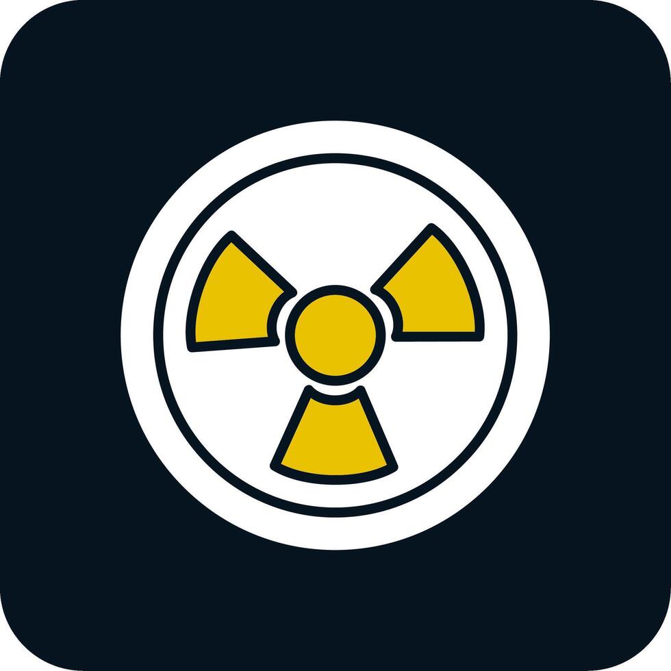 nucleair glyph tweekleurig pictogram vector