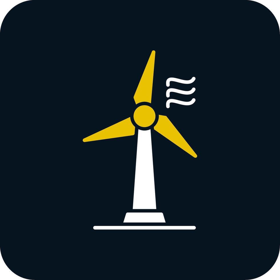 wind turbine glyph twee kleur icoon vector