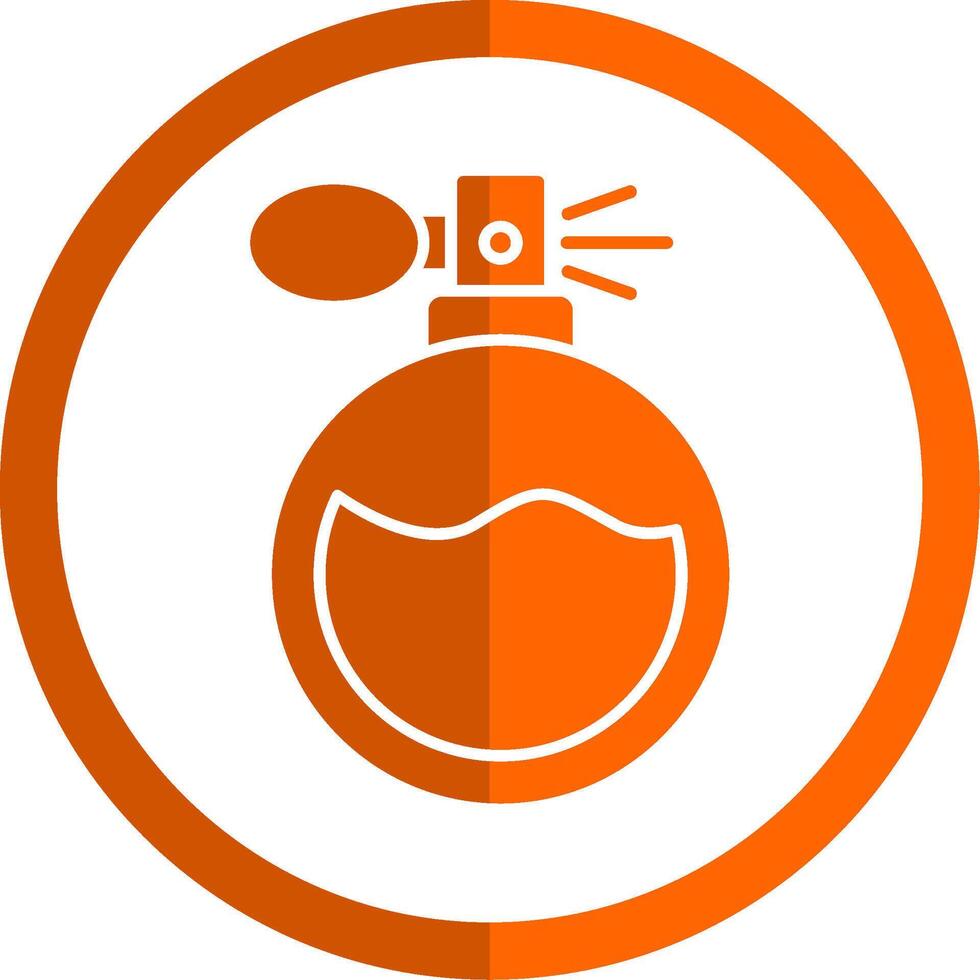 parfum glyph oranje cirkel icoon vector