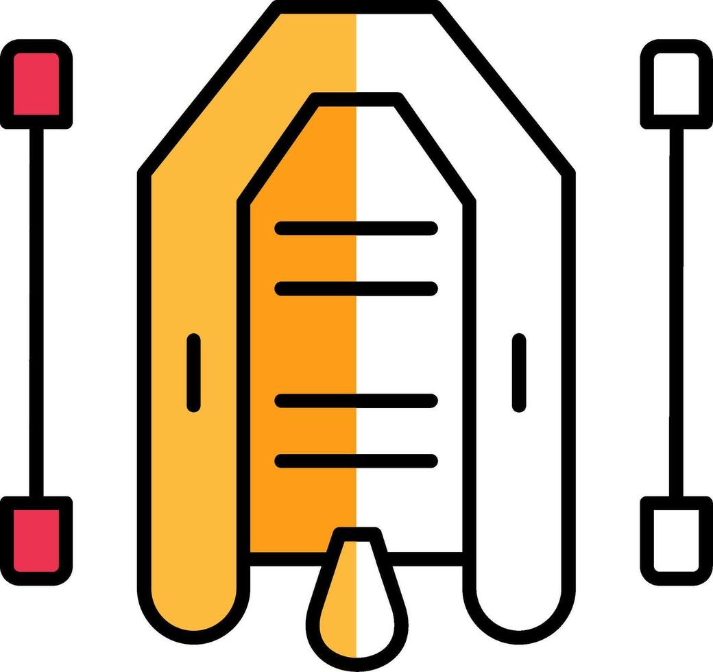 vlot gevulde voor de helft besnoeiing icoon vector