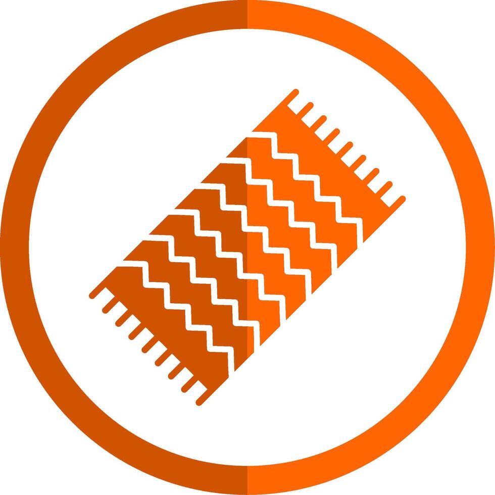 strand handdoek glyph oranje cirkel icoon vector