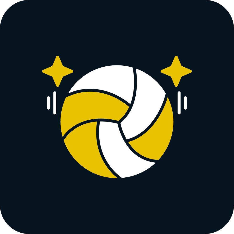 volleybal glyph twee kleuren icoon vector