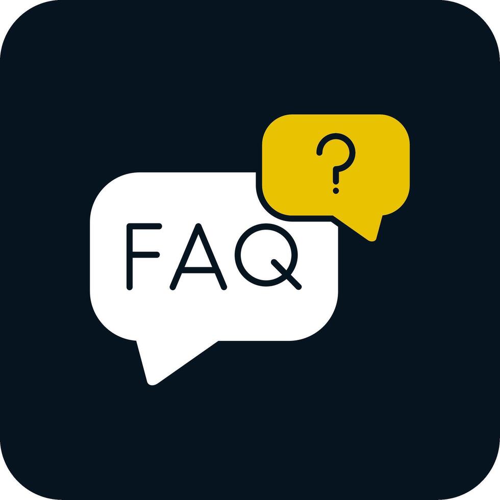 FAQ glyph twee kleur icoon vector