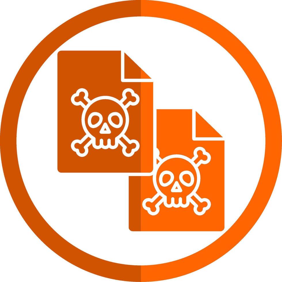 duplicaat glyph oranje cirkel icoon vector