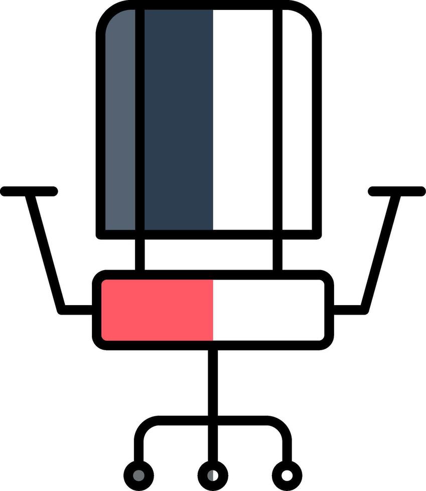 stoel gevulde voor de helft besnoeiing icoon vector