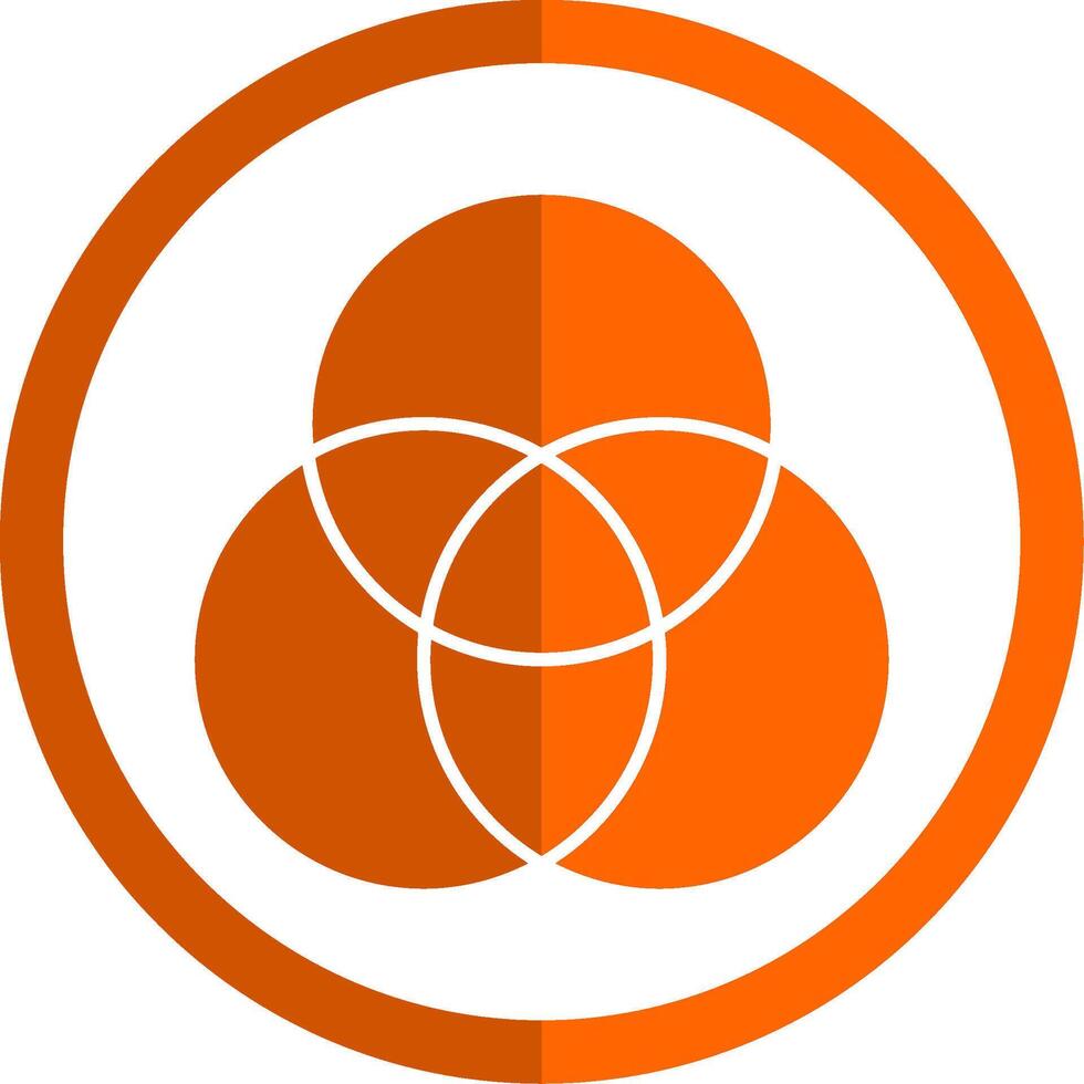 kleur palet glyph oranje cirkel icoon vector