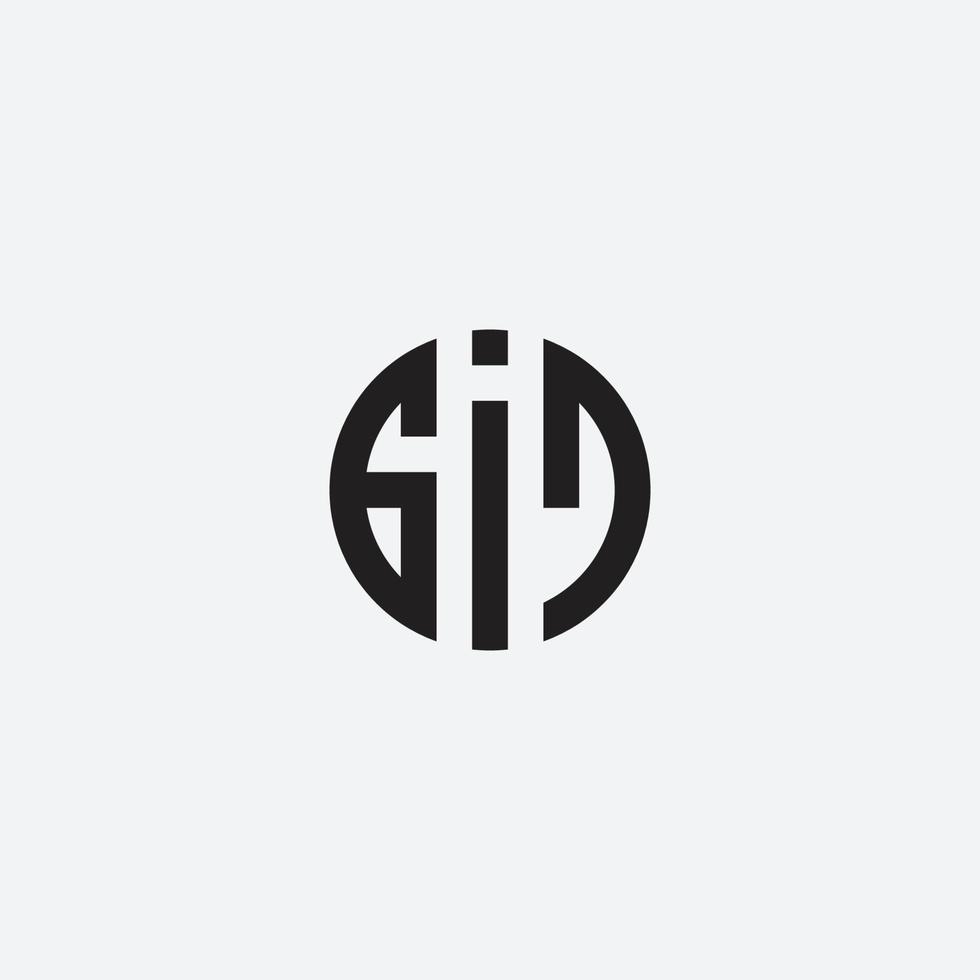 gid monogram ontwerp vector