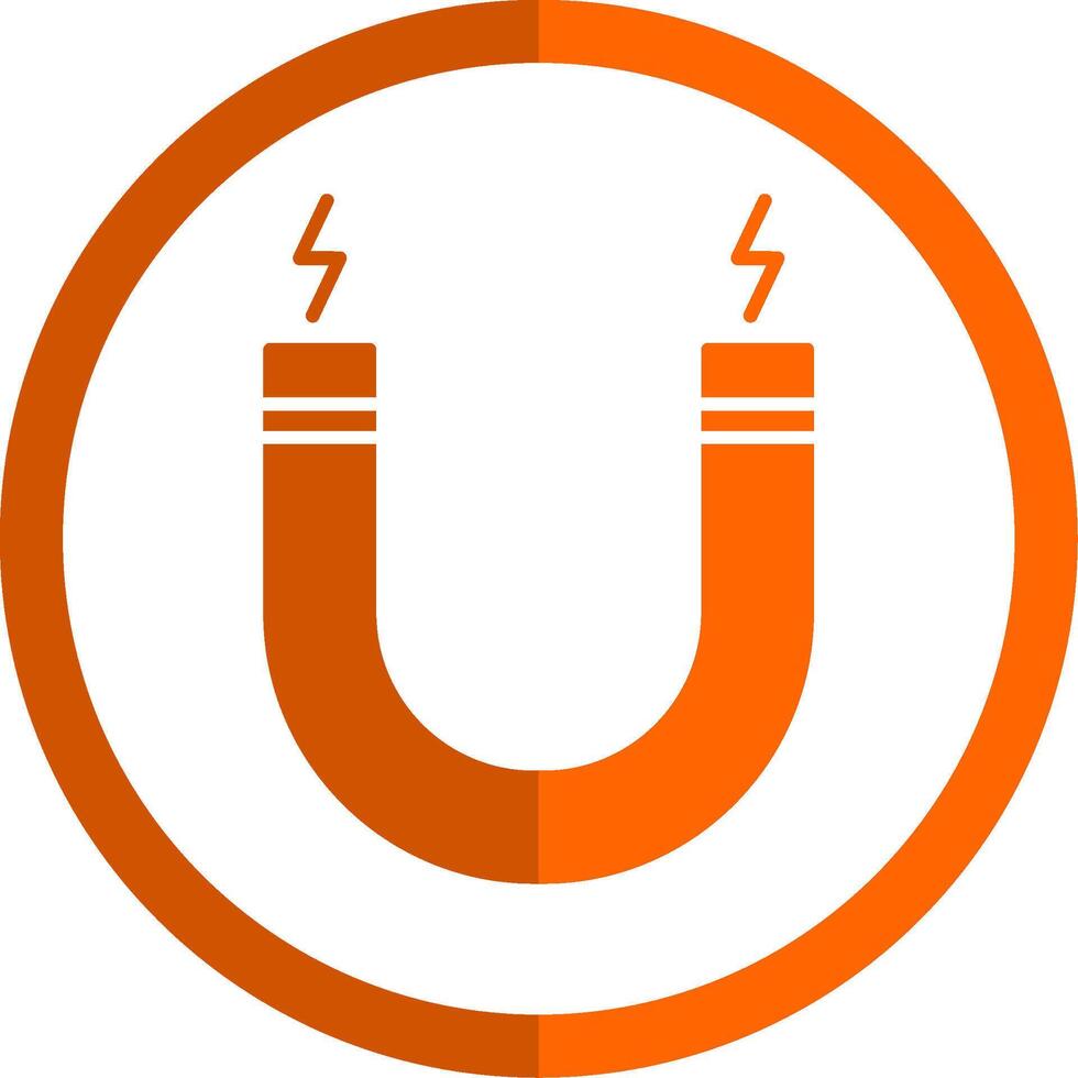 aantrekken glyph oranje cirkel icoon vector