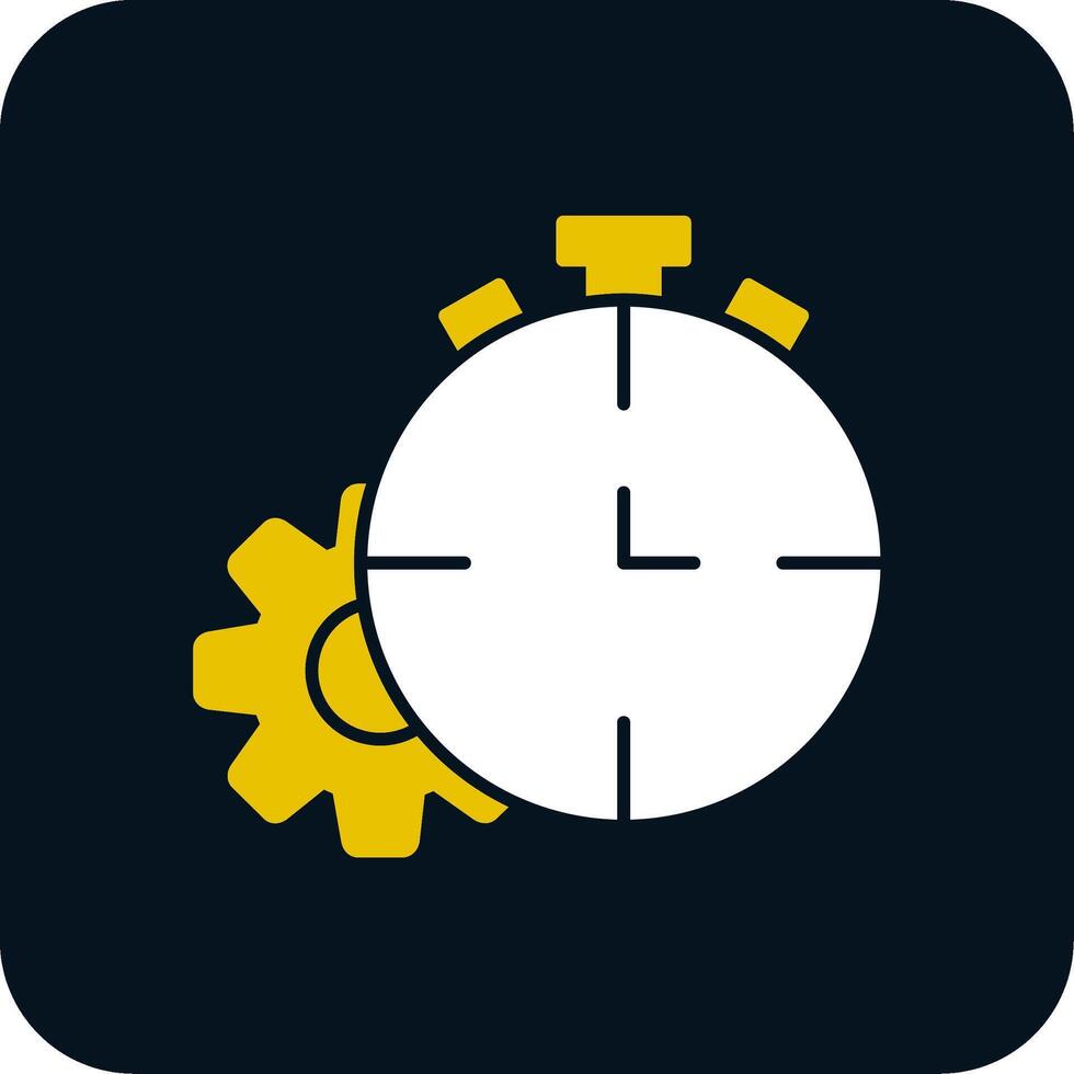 time-out glyph tweekleurig pictogram vector