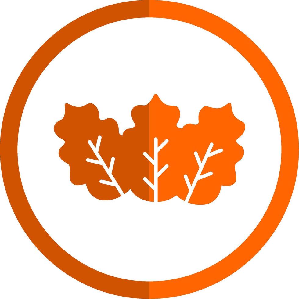 kool glyph oranje cirkel icoon vector