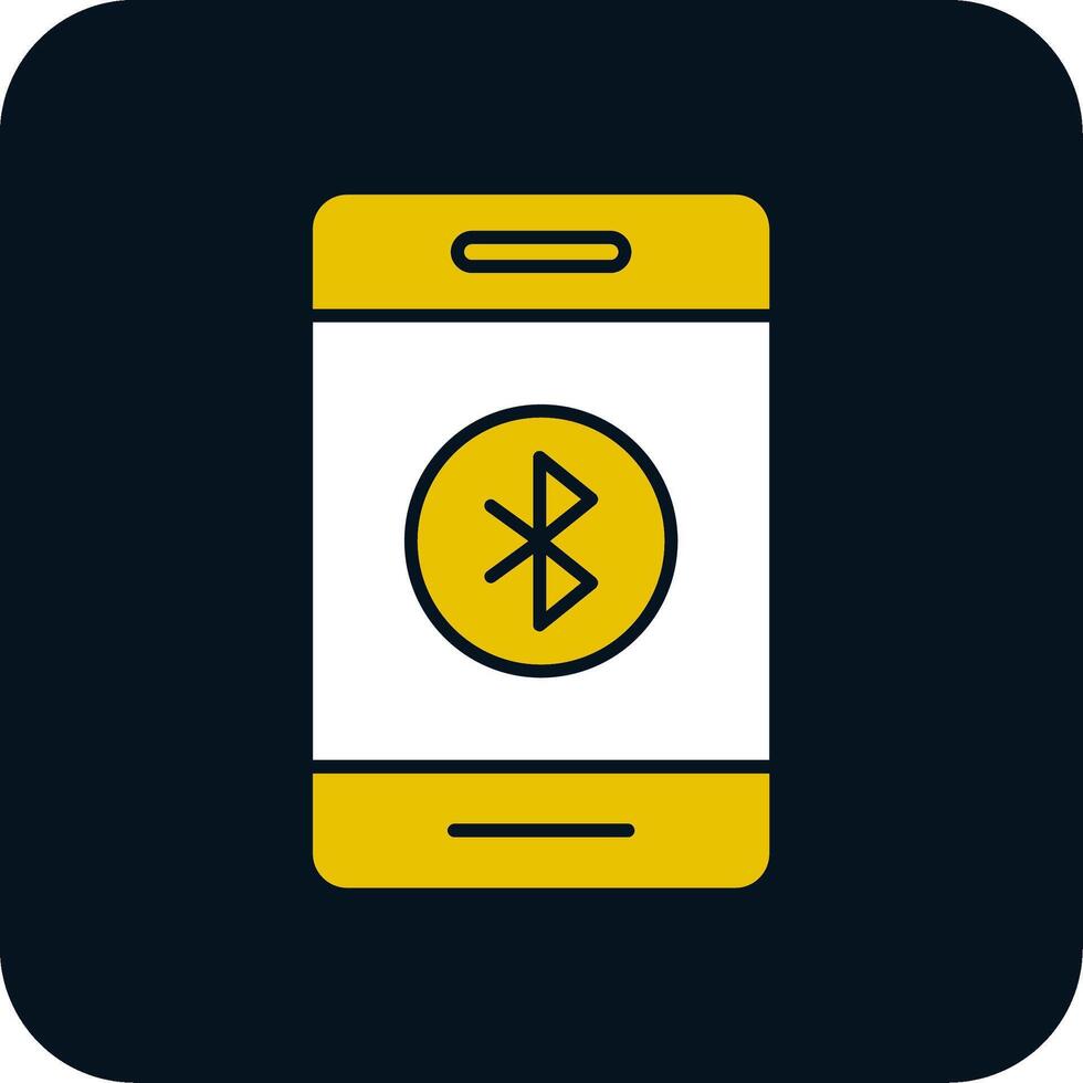 Bluetooth glyph twee kleur icoon vector