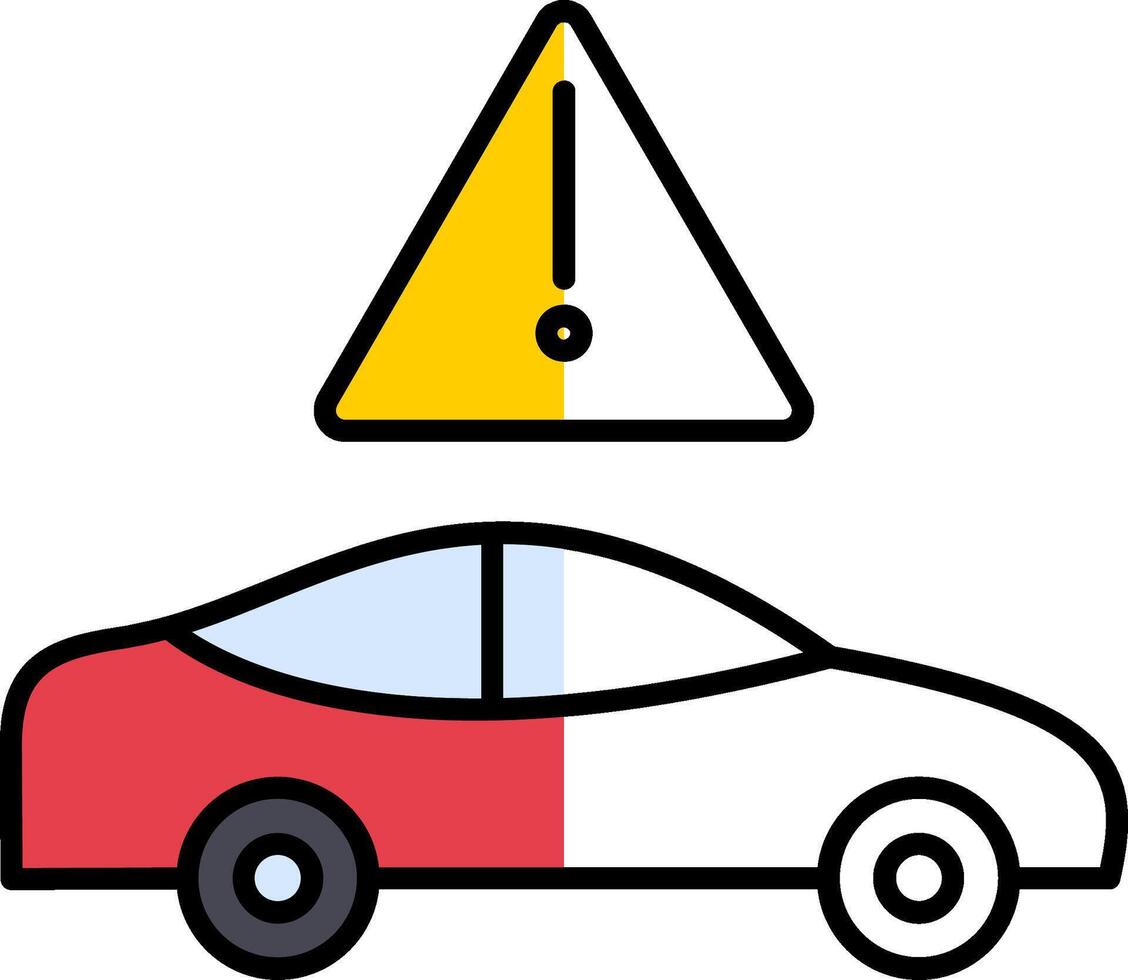 verkeer jam gevulde voor de helft besnoeiing icoon vector