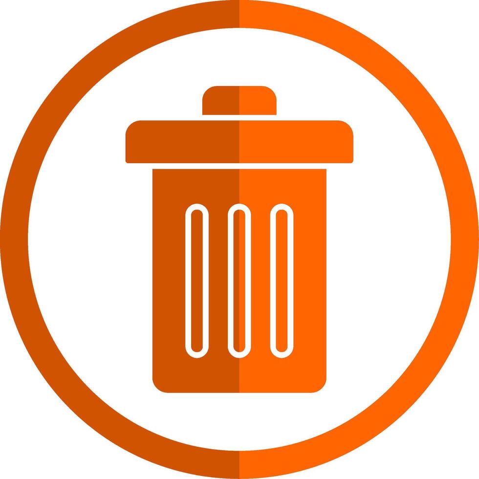 uitschot glyph oranje cirkel icoon vector